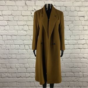 1970's Style Vintage Brown Long Wool Coat | by International Scene | Size 7/8